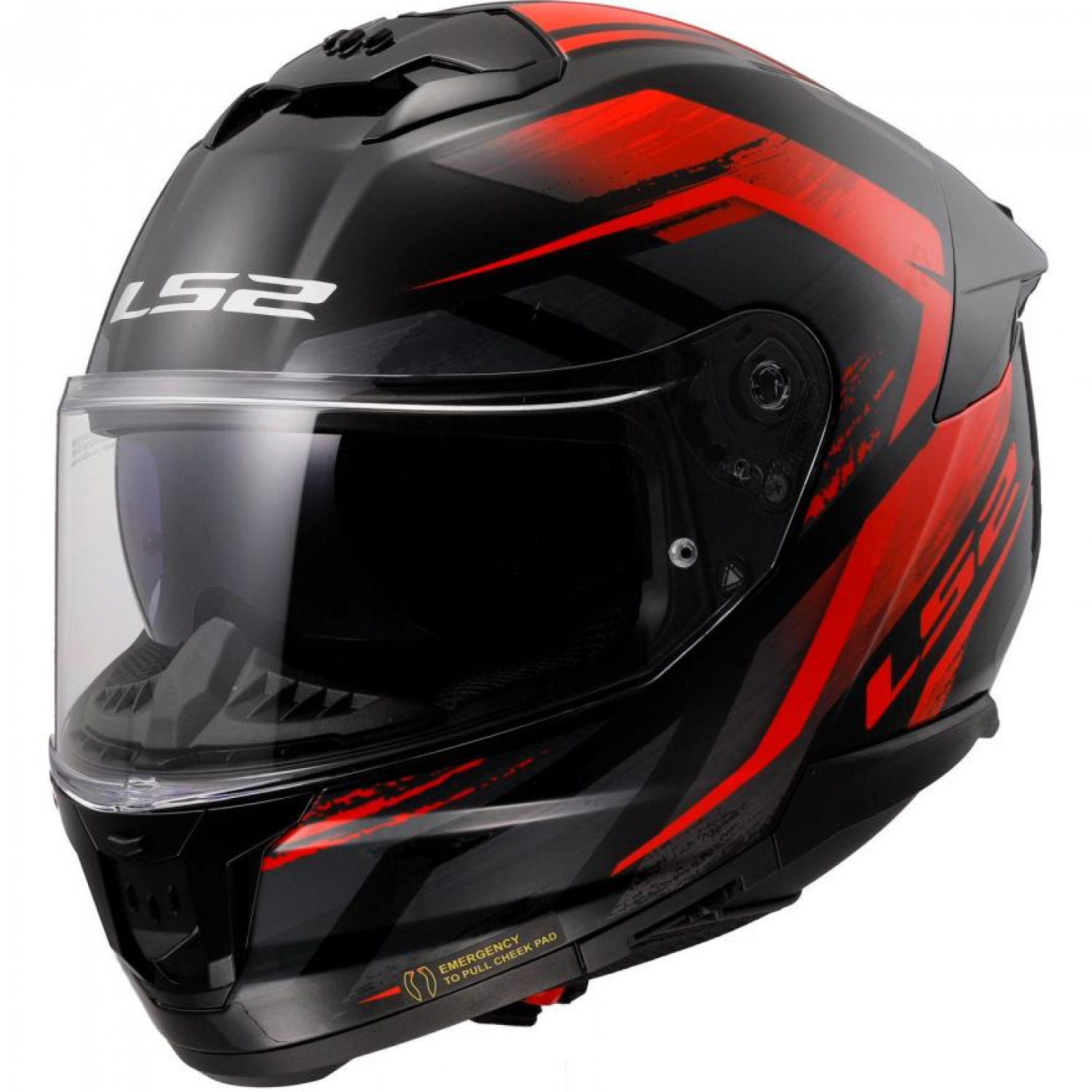 Helm LS2 FURY schwarz-rot (FF808)